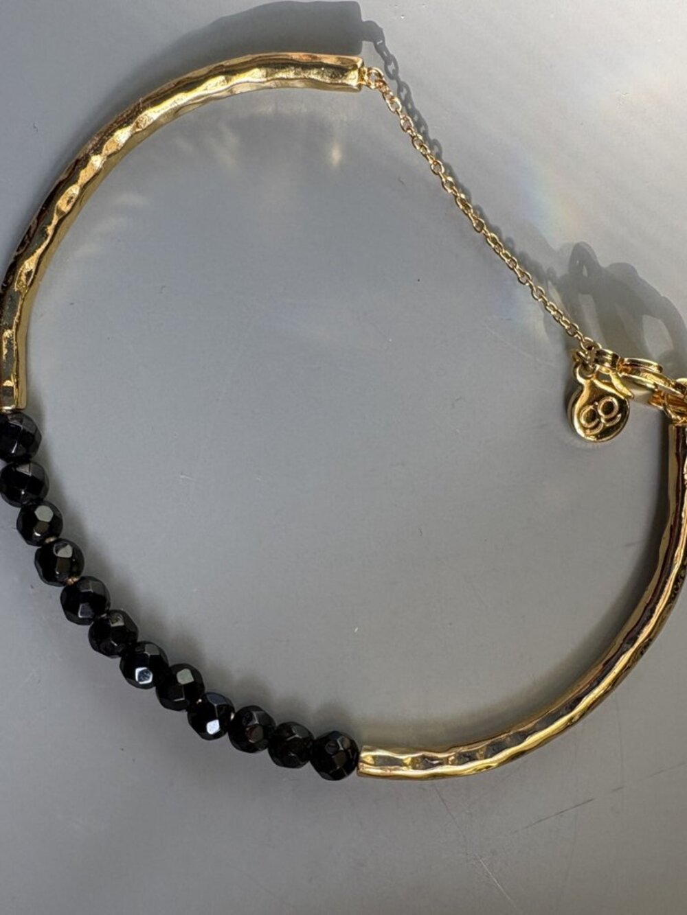 Gorjana Power Gemstone Bracelet Black Onyx Gold